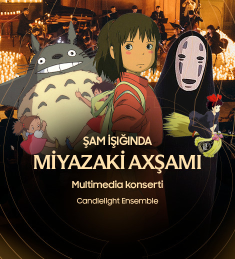 Miyazaki axşamı. Şam işığında multimedia konserti. Candlelight Baku